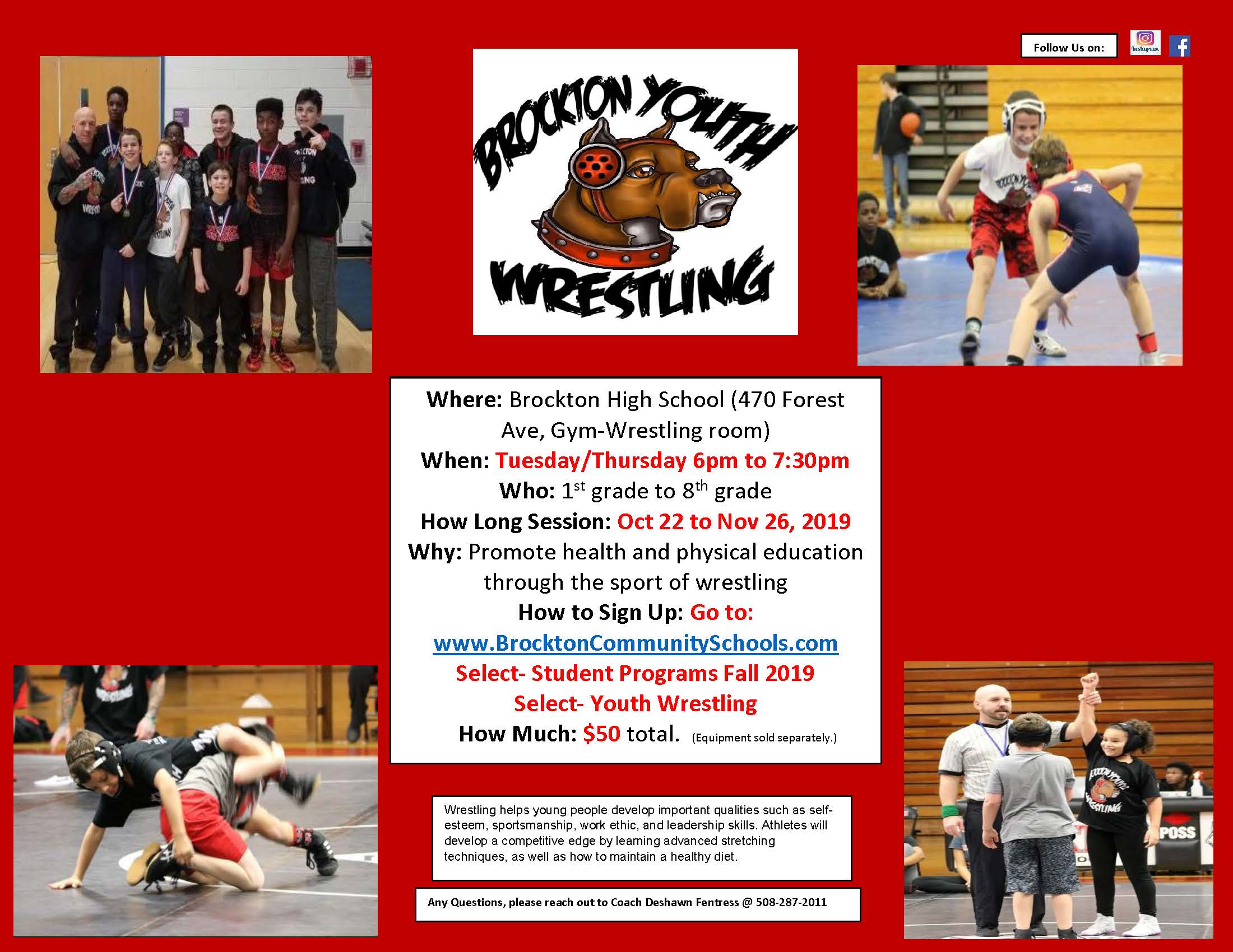 Youth Wrestling Classes in Brockton, MA Student Programs Fall 2019
