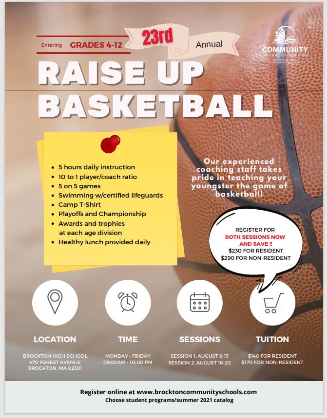 RAISE UP BASKETBALL CAMP Classes in Brockton, MA STUDENT PROGRAMS